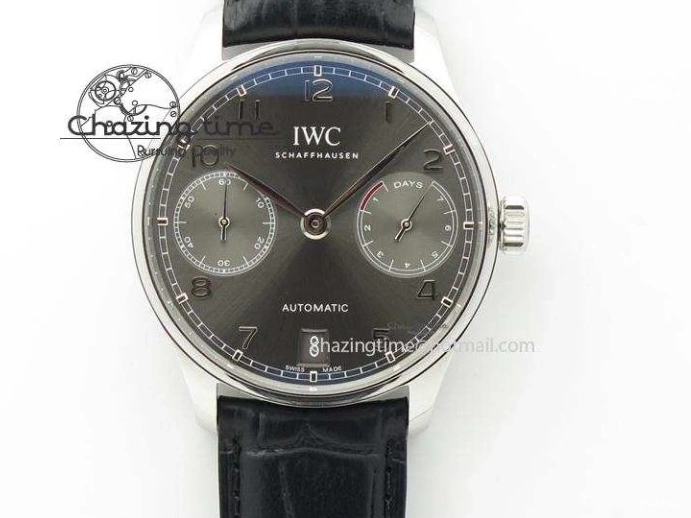 MIROTIME 0413 Original Portuguese IW358304 ZF 1:1 Best Edition SS White Dial RG Markers on Leather Strap A 7077